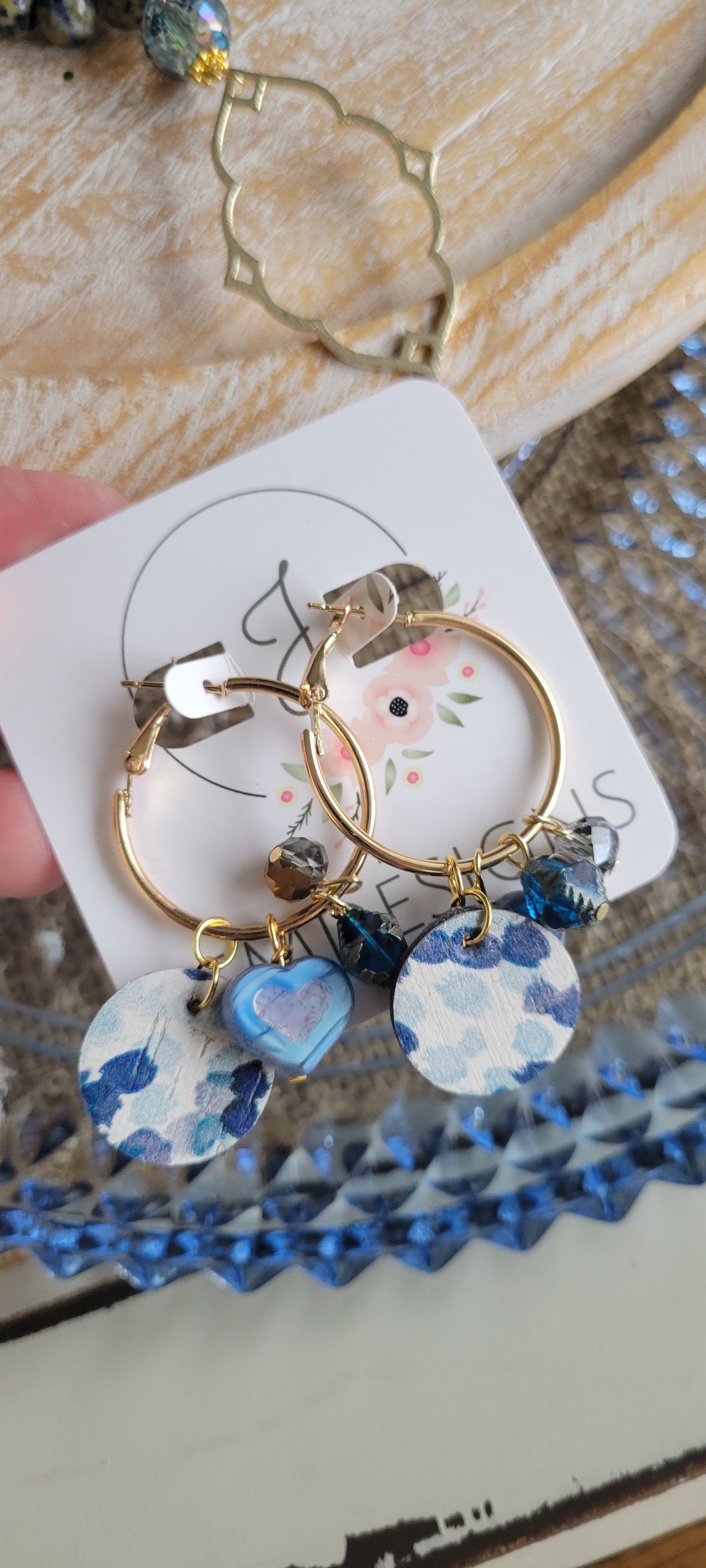 Blue Charm Earrings