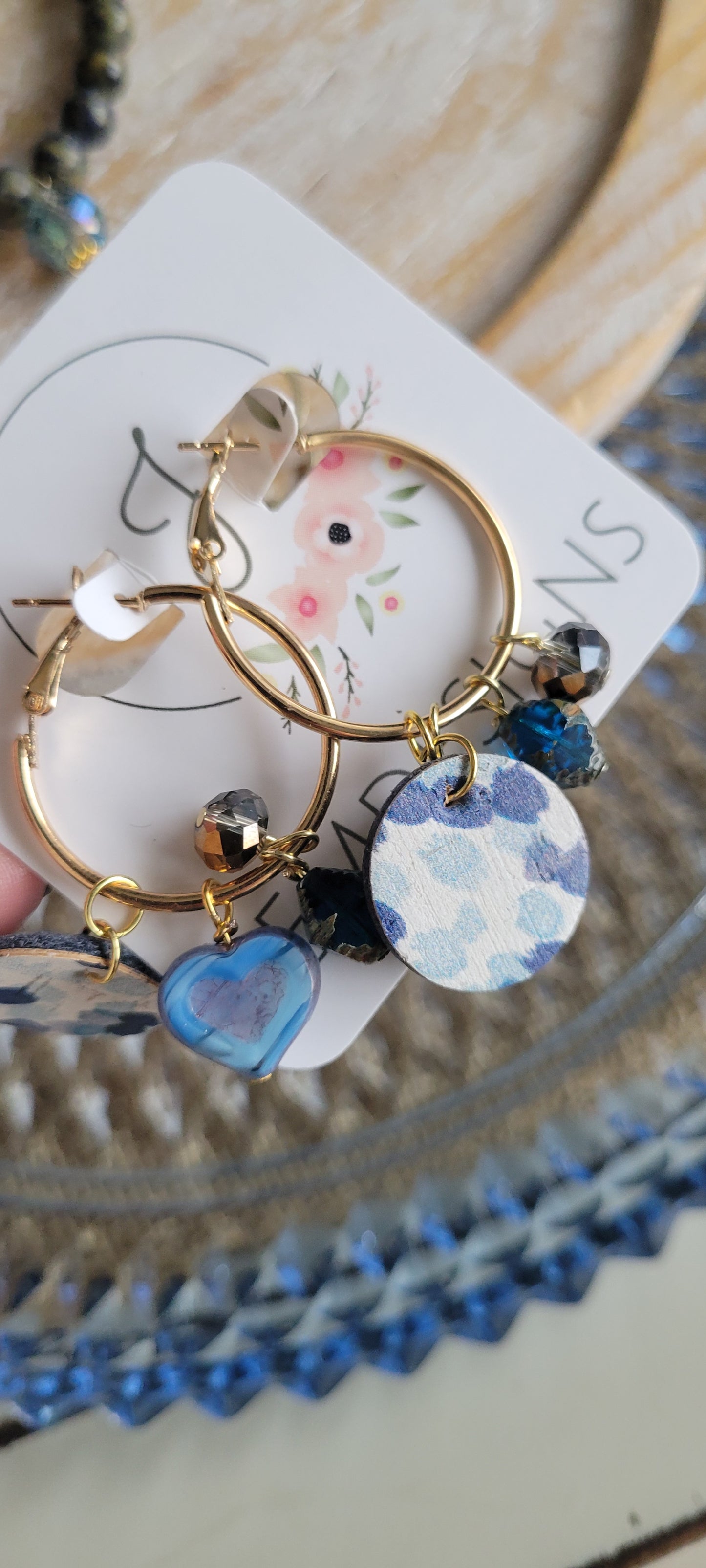 Blue Charm Earrings