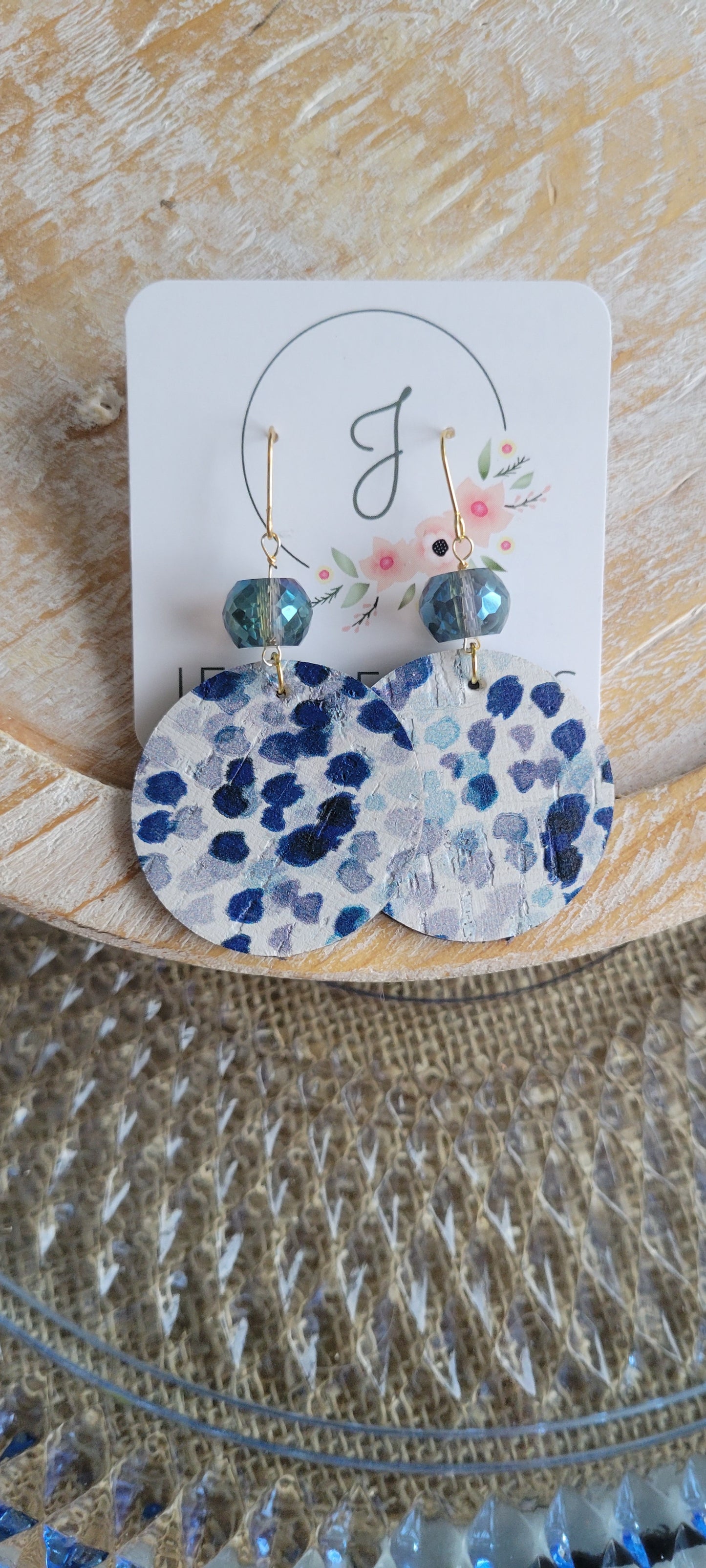 Blue Dot Earrings