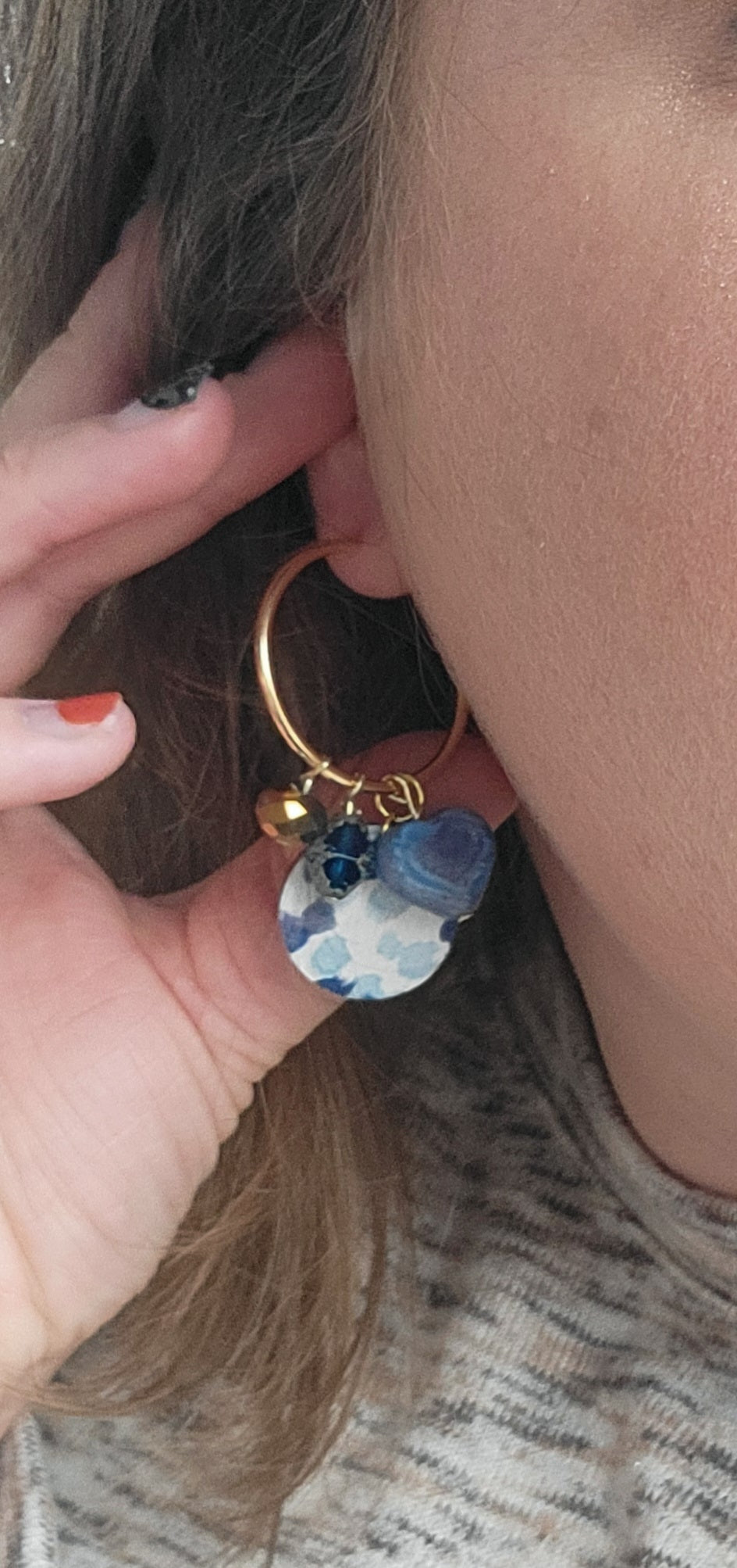 Blue Charm Earrings