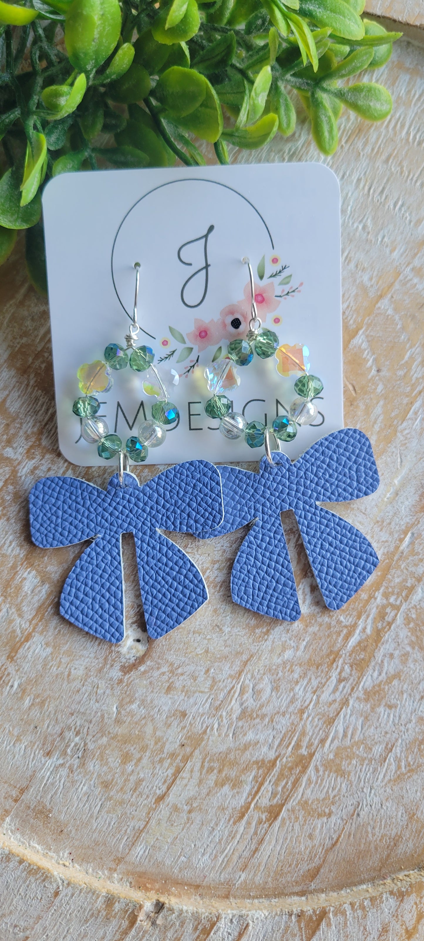Cornflower Bow Earrings