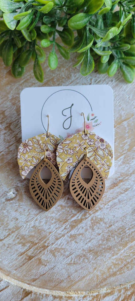Cork and Wood Earrings