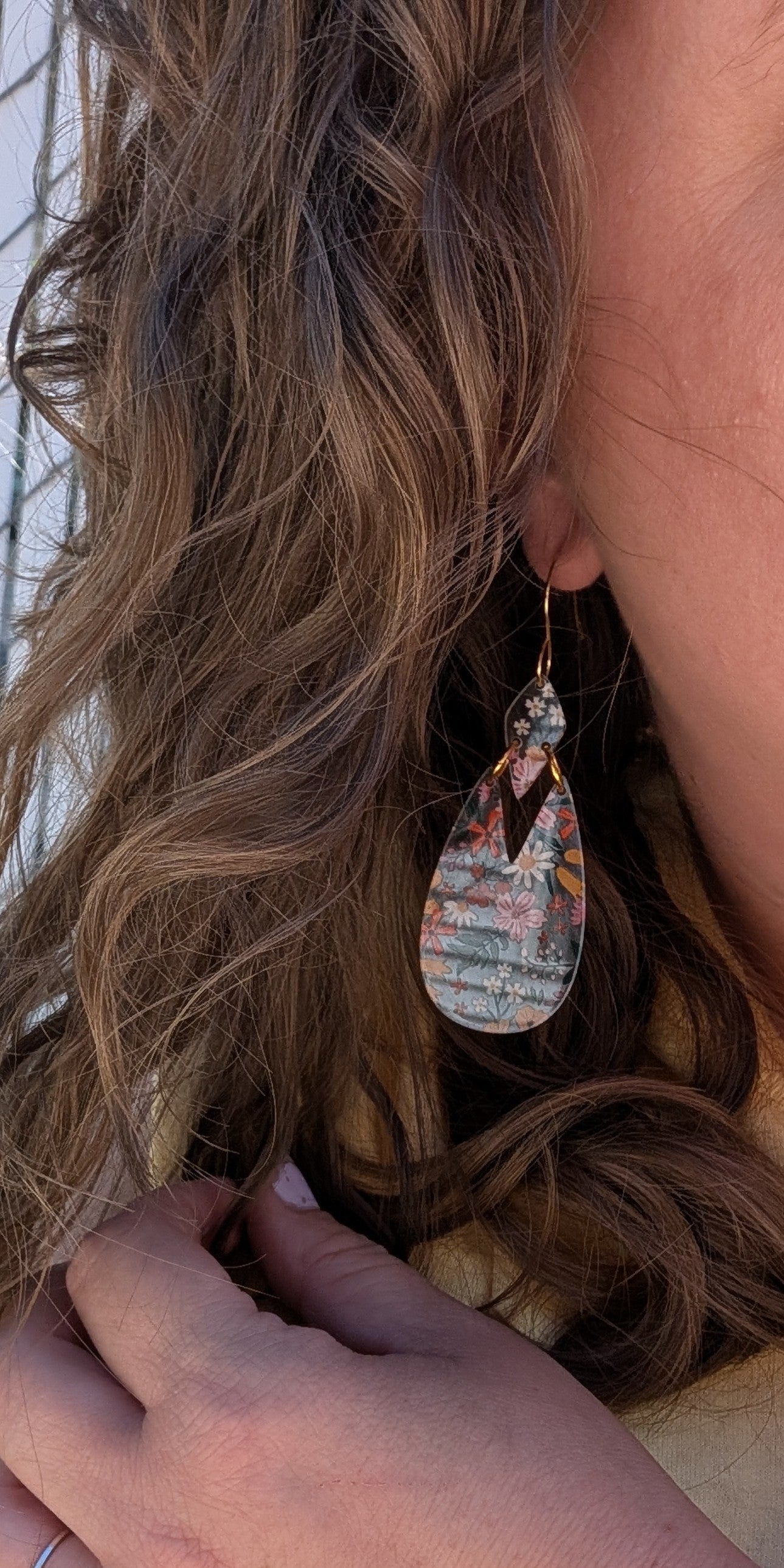 Acrylic Floral Earrings