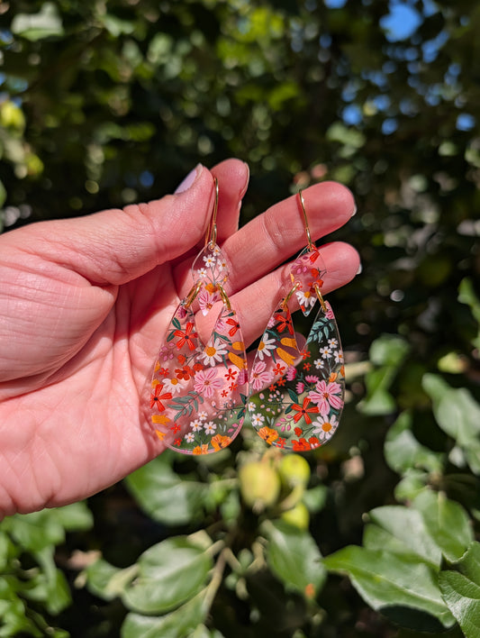 Acrylic Floral Earrings