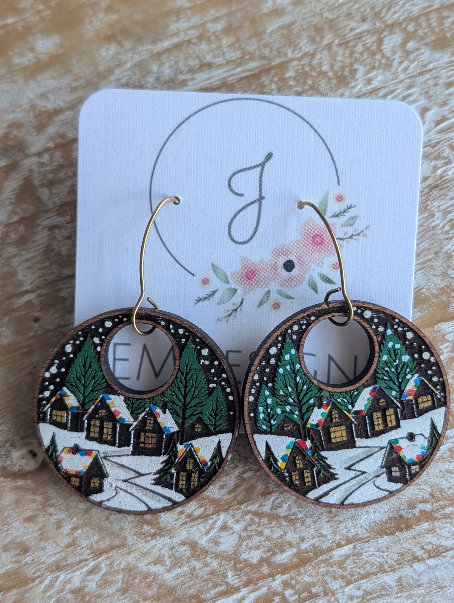 Snowy Cottage Earrings