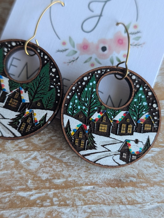 Snowy Cottage Earrings