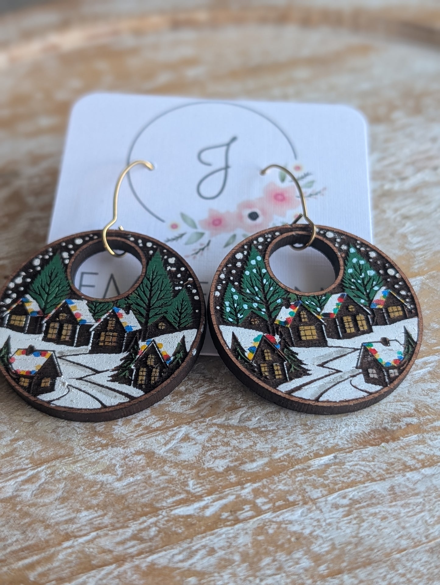 Snowy Cottage Earrings