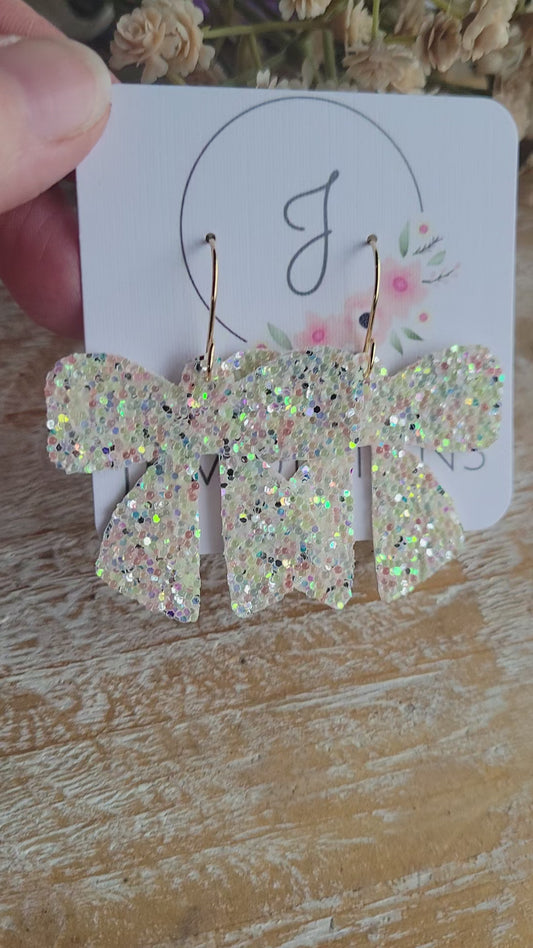 Fairy Dust Bow Earrings