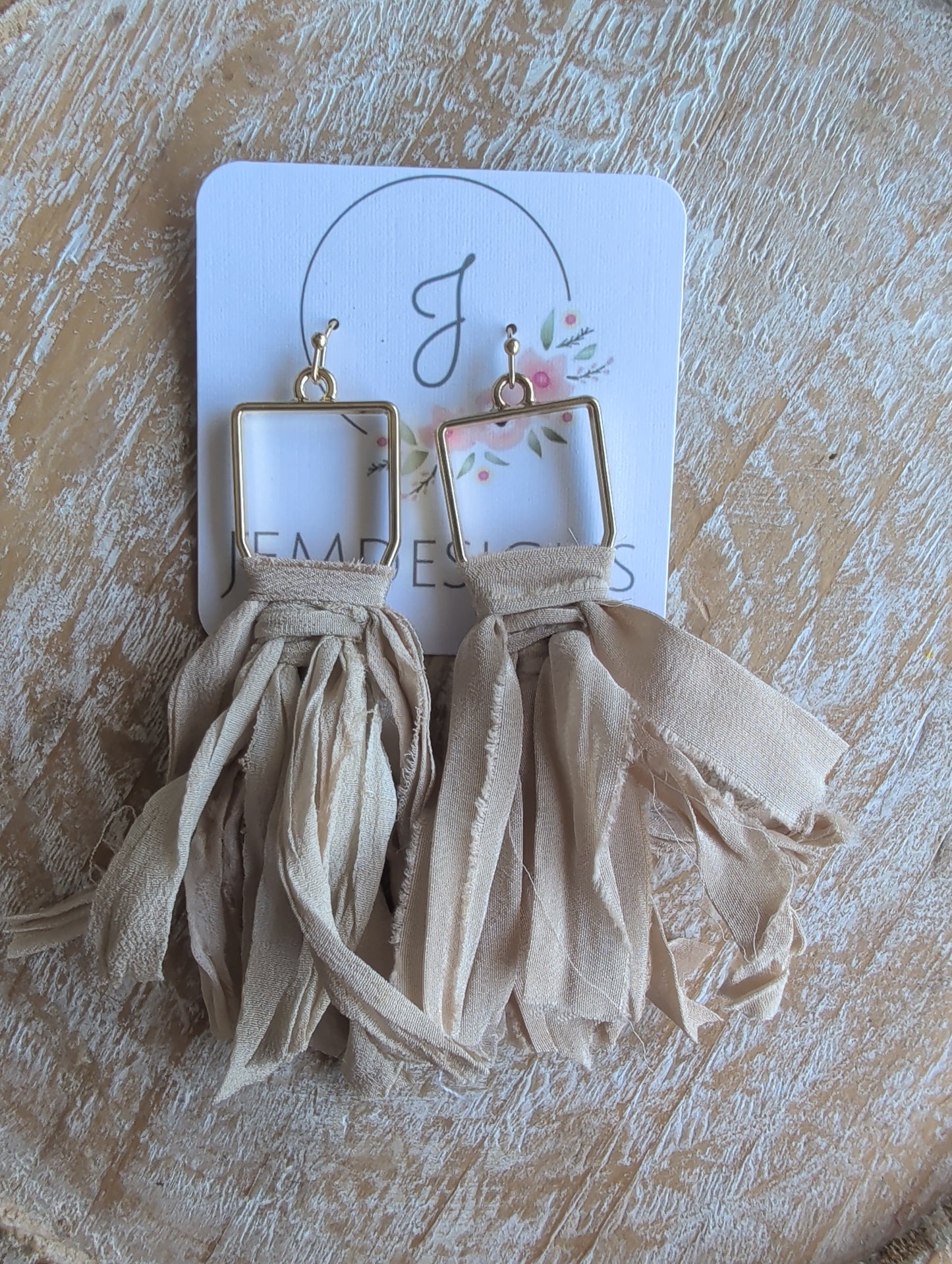 Wildflower Fringe Earrings in Driftwood