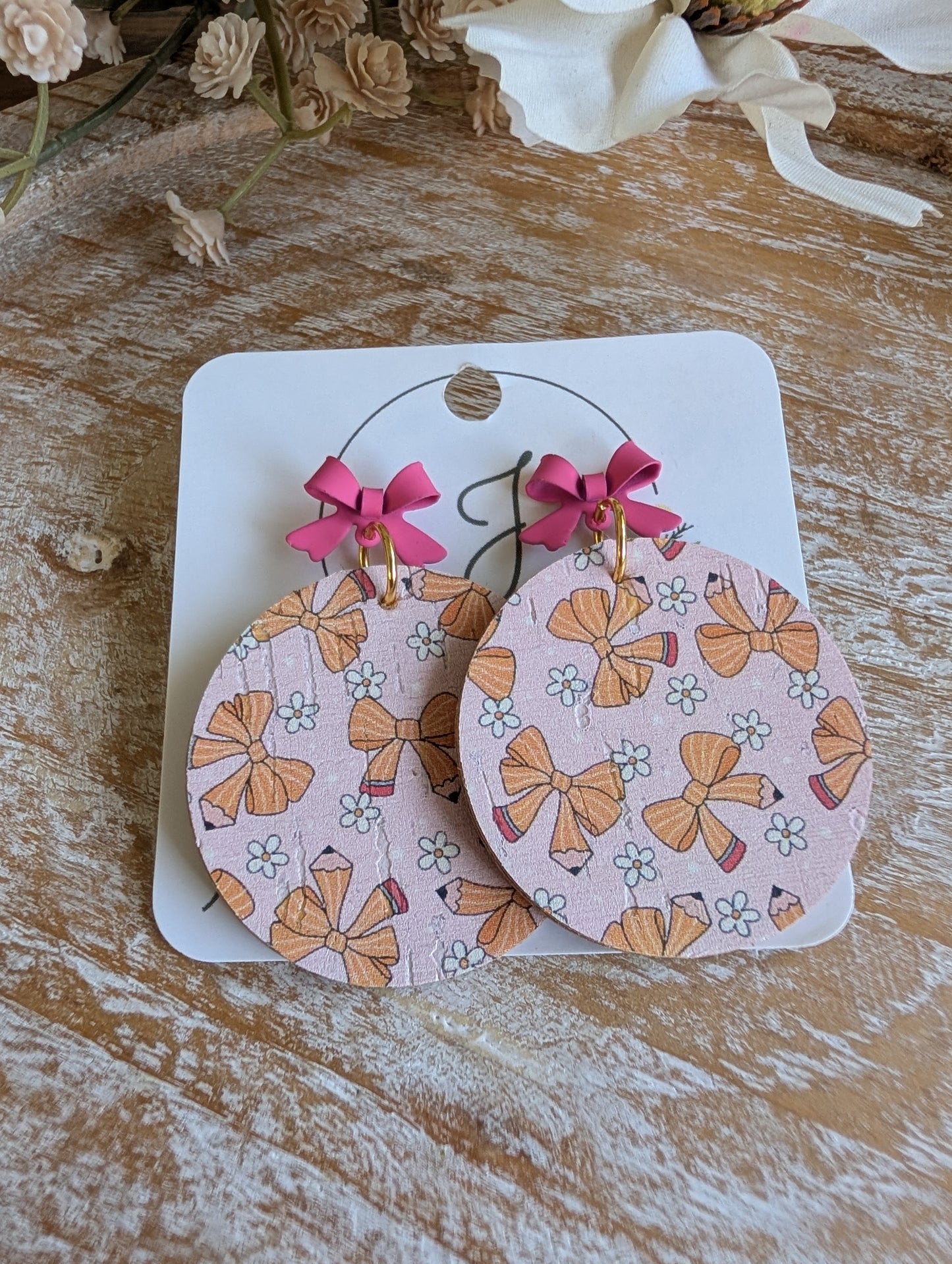 Pencil Bow Earrings