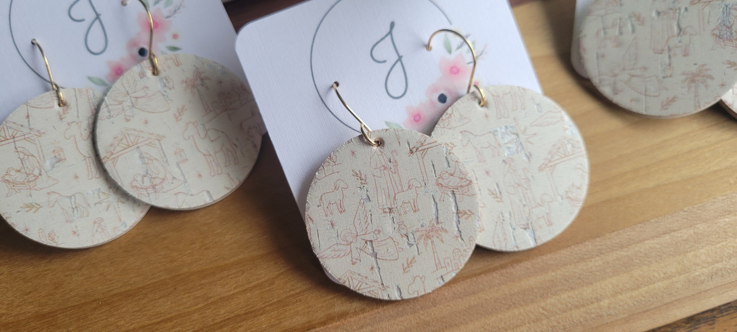 Nativity Cork Earrings