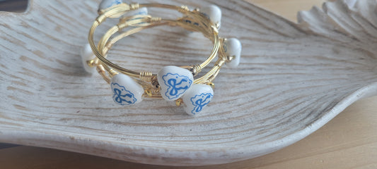 Porcelain Heart Bangles