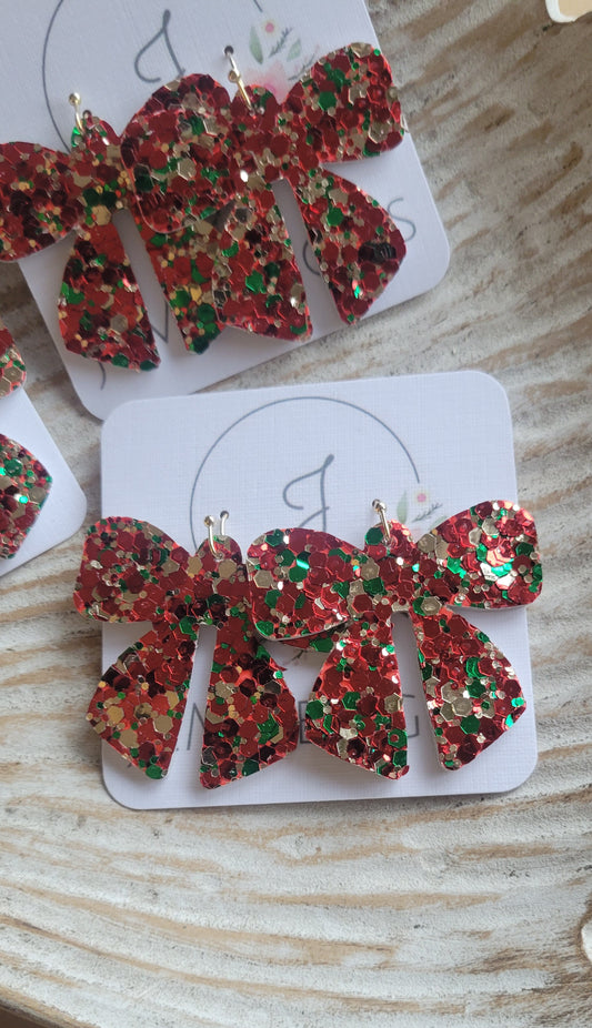 Christmas Glitter Bows