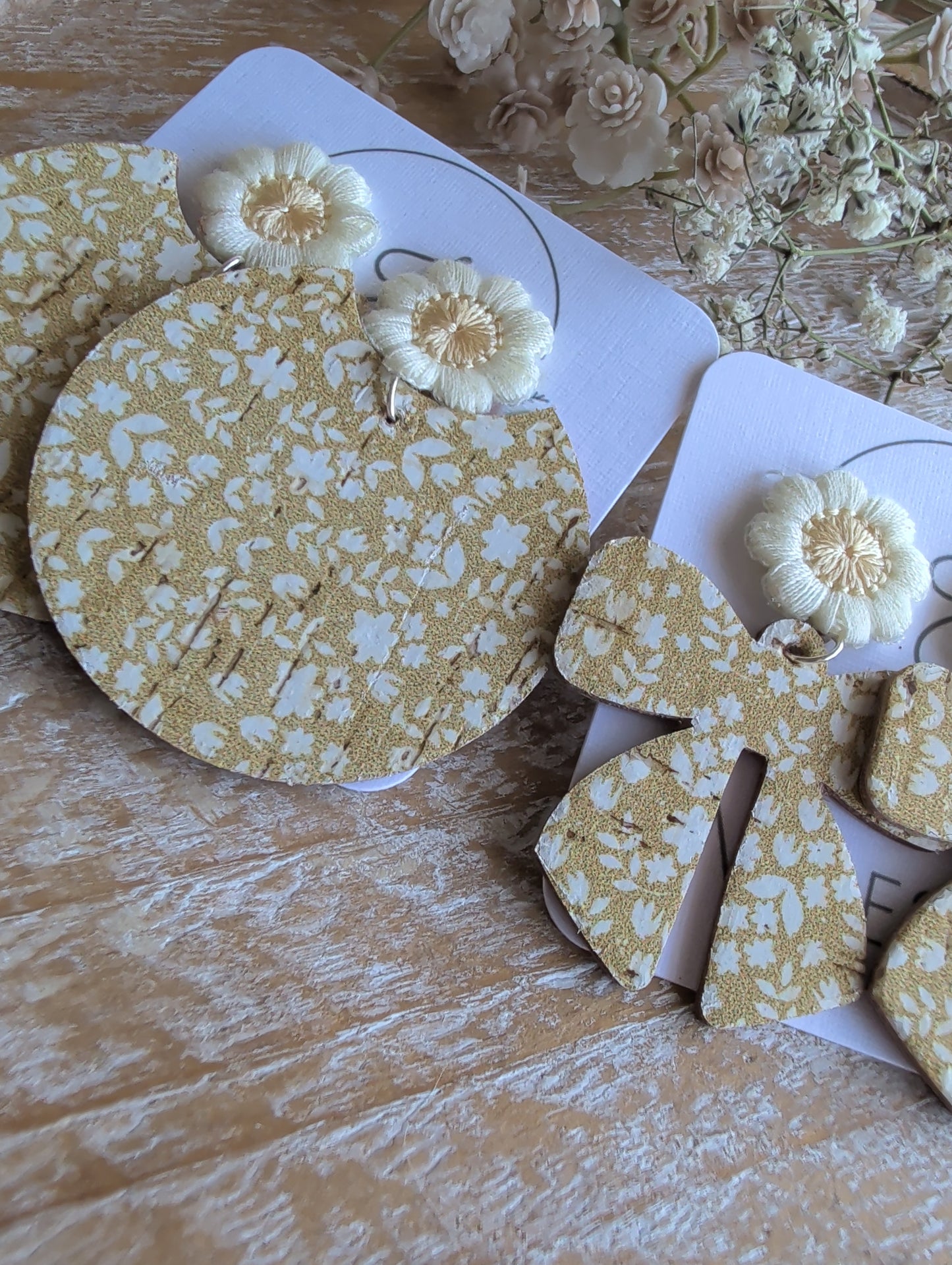 Muted Yellow Daisy Earrings