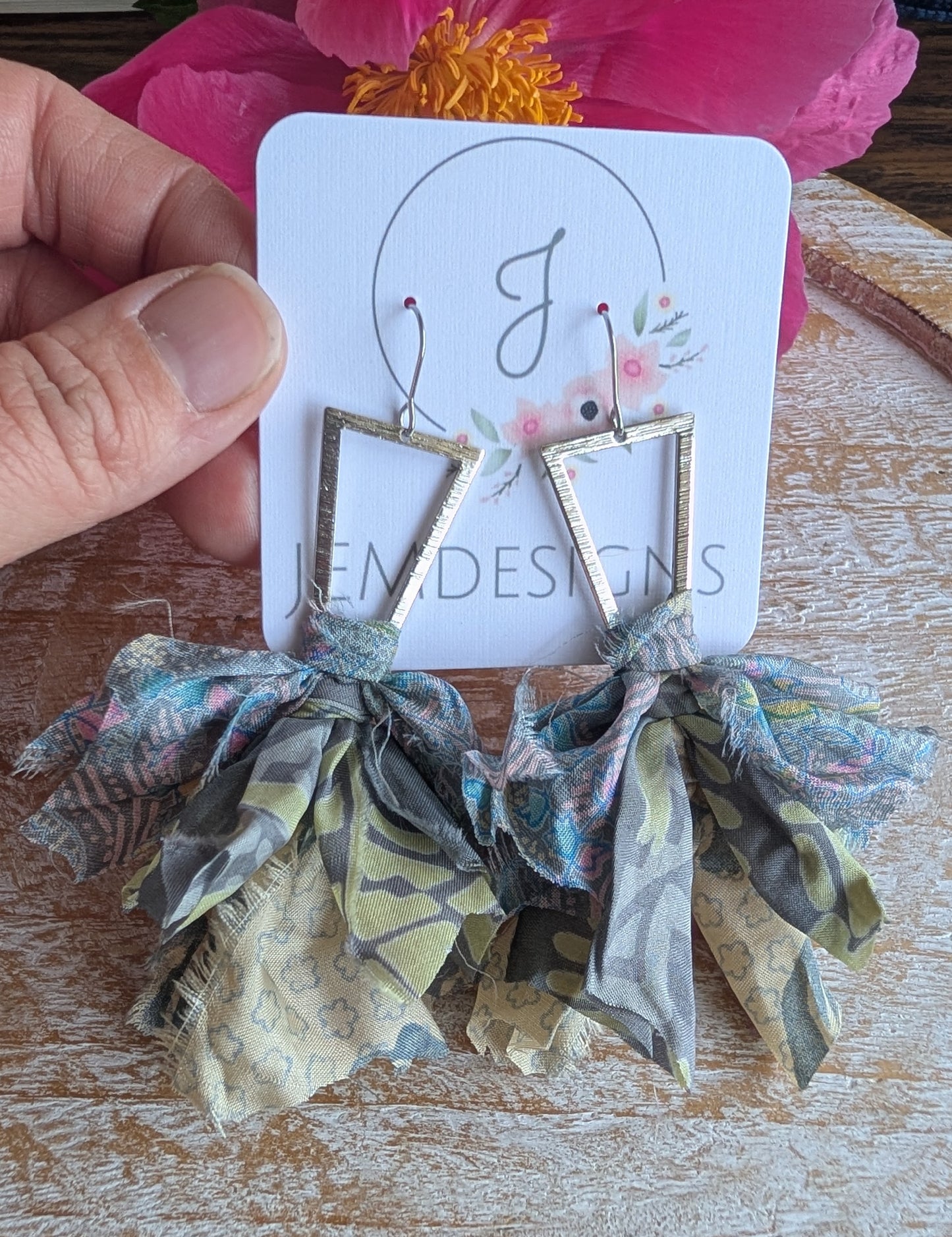 Wildflower Fringe Earrings in Coastal