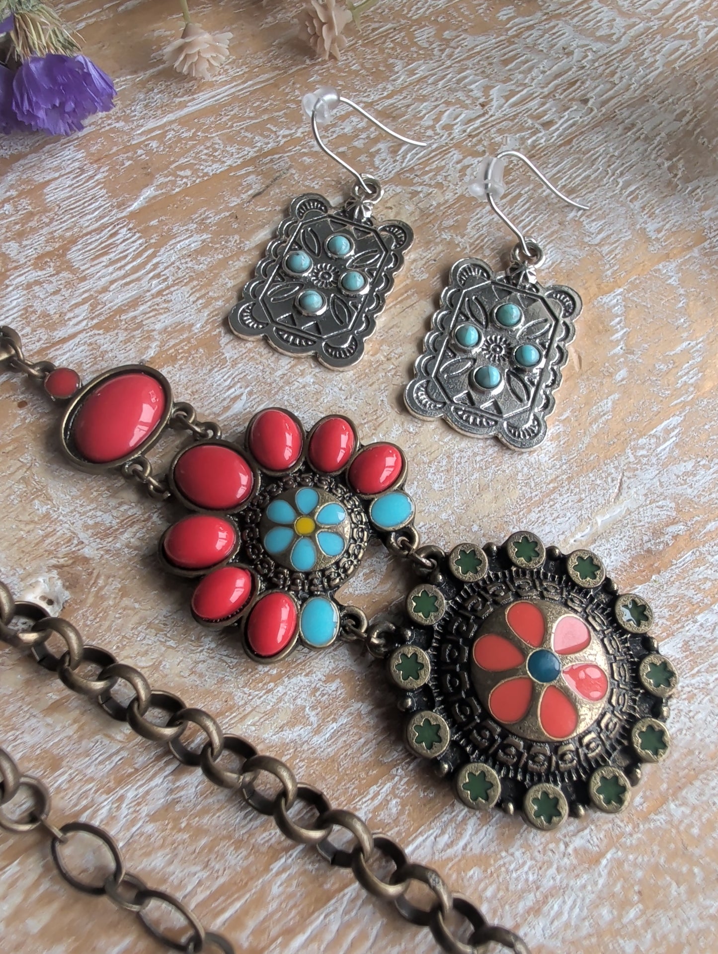 Western Necklace and Earrings