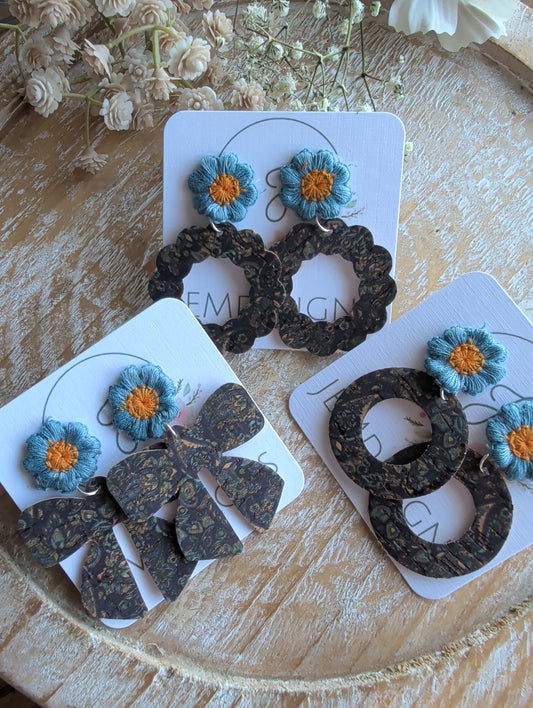 Paisley Daisy Earrings