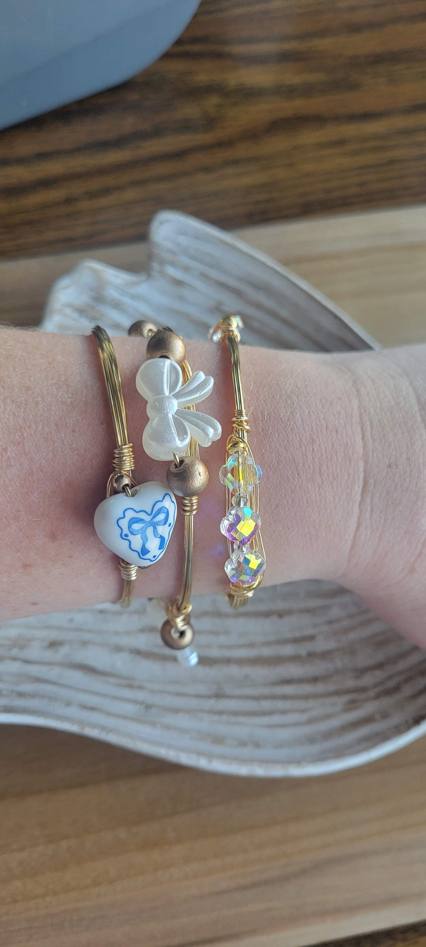 Porcelain Heart Bangles