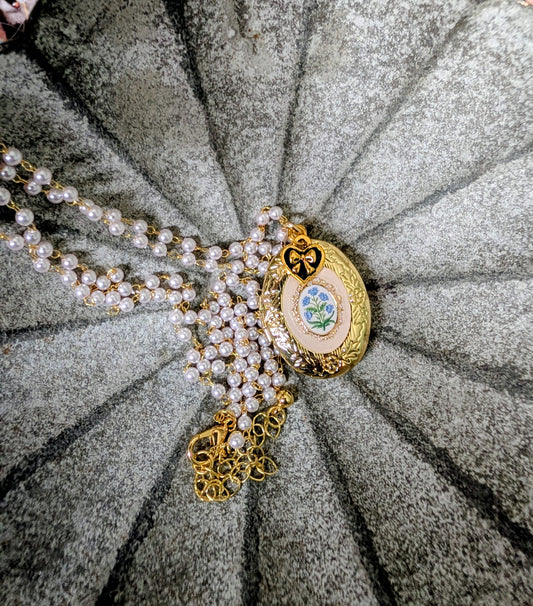 Flower Locket Necklace