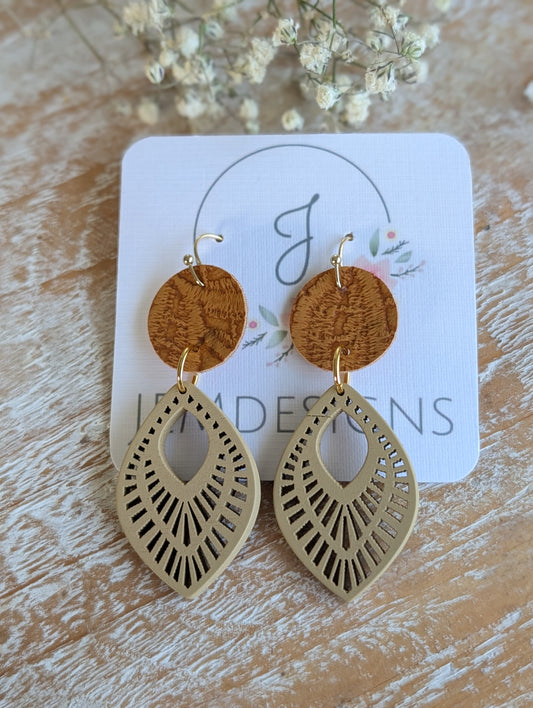 Mustard Lace Earrings