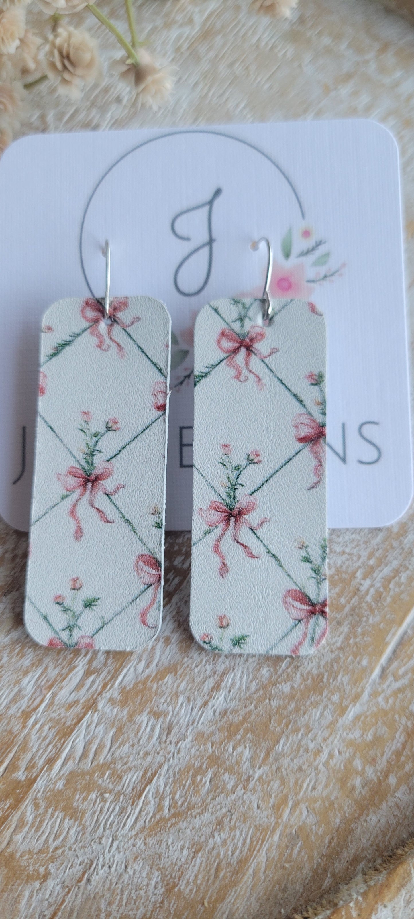 Flower and Bow Earrings