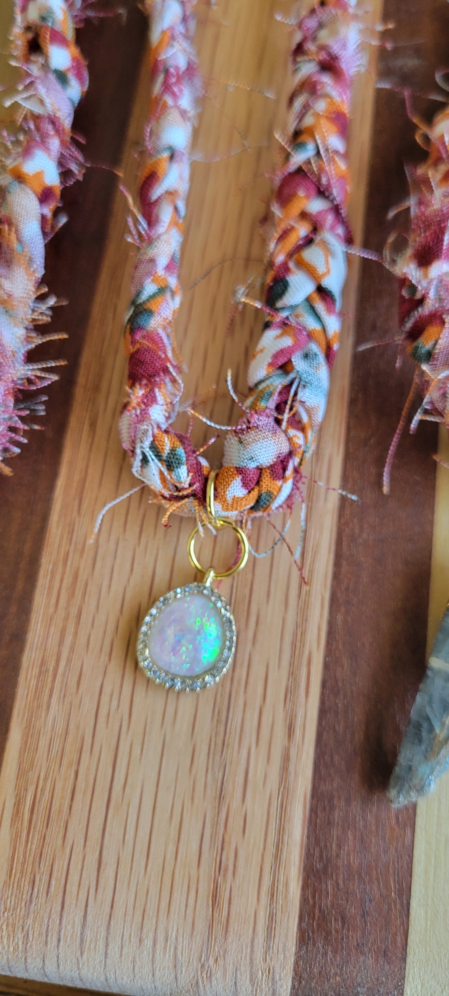 Braided Fabric Scarf Necklaces