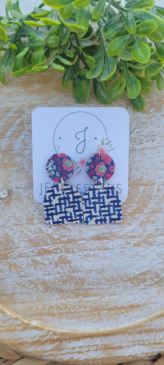 Blue Cork Earrings