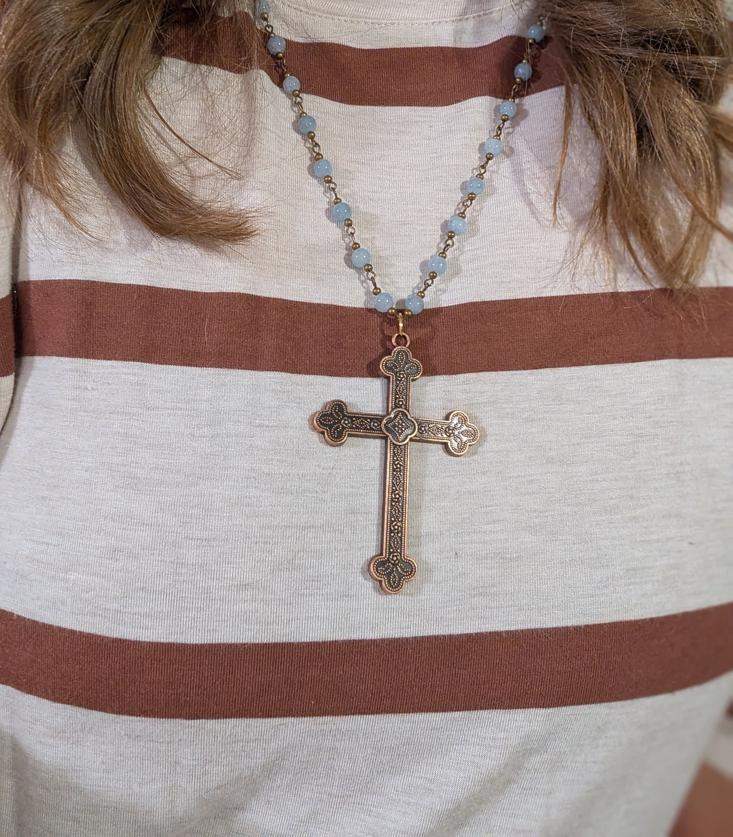 Copper Cross Necklace