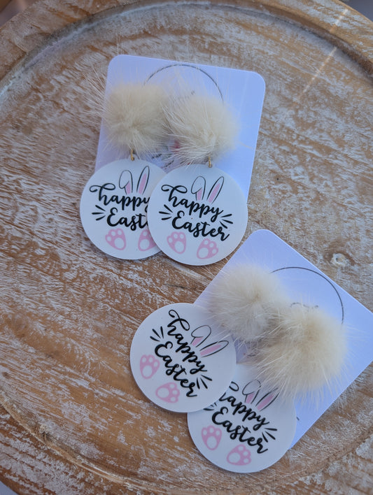 Happy Easter Bunny Earrings