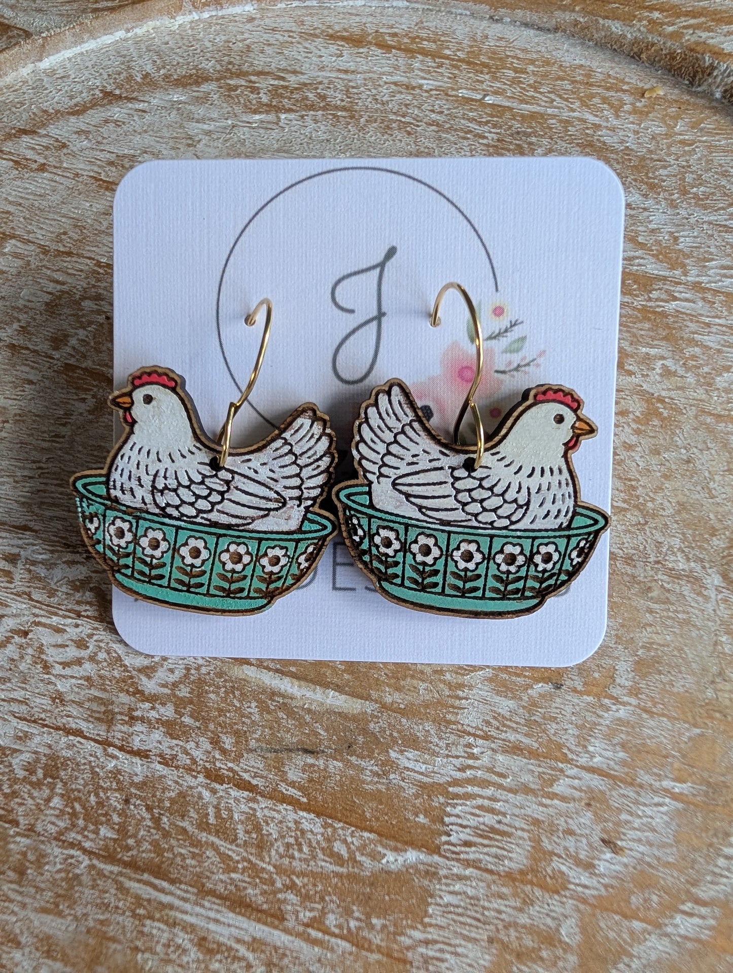 Hen on a Nest Earrings