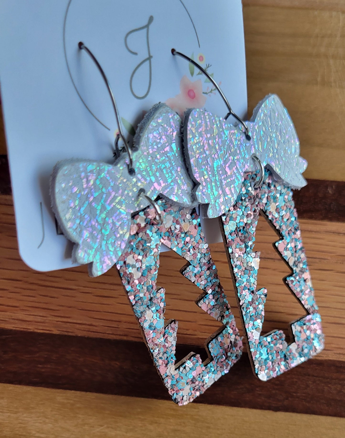 Glitter Christmas Tree Earrings