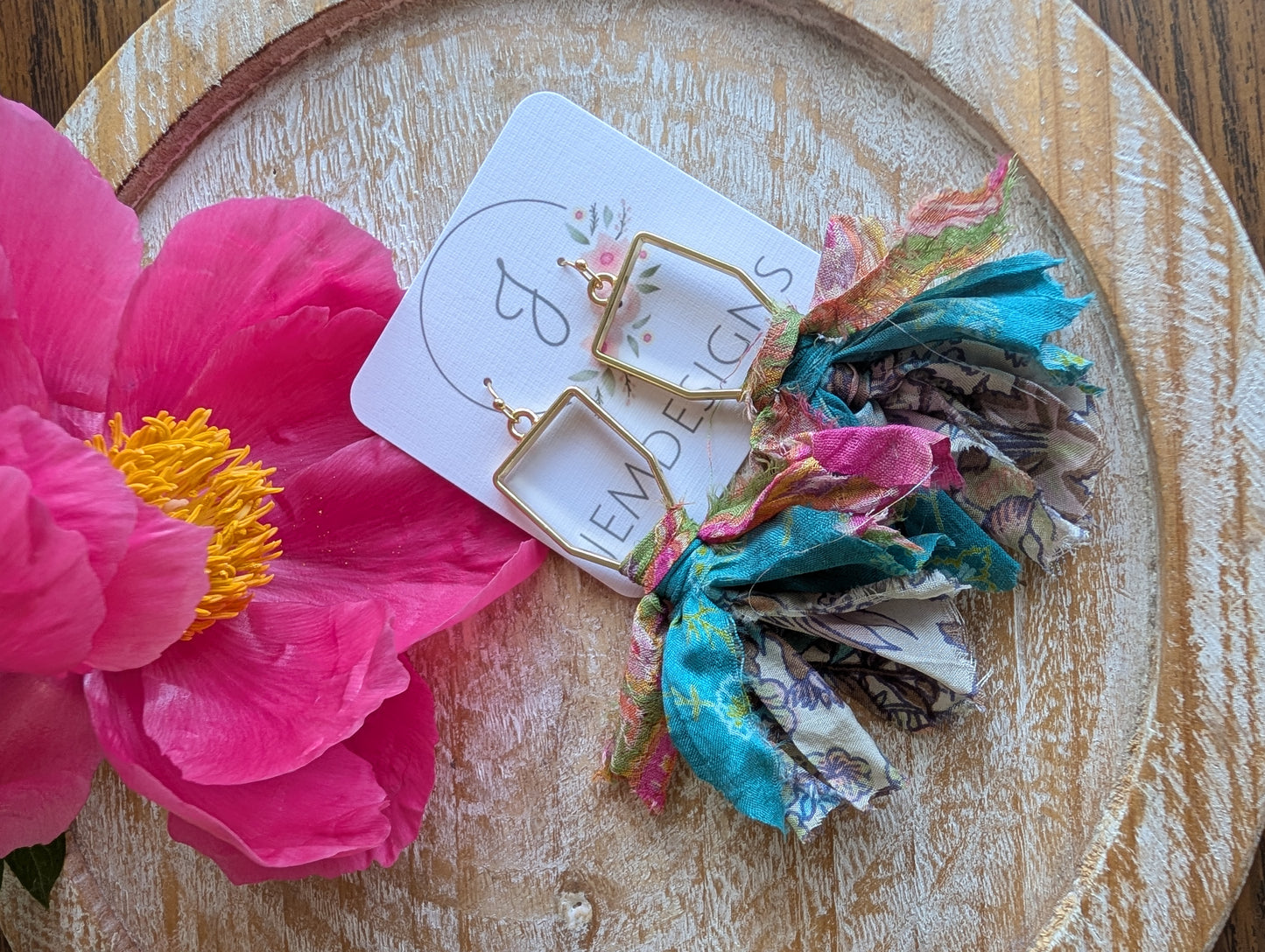 Wildflower Fringe Earrings in Electric Bloom
