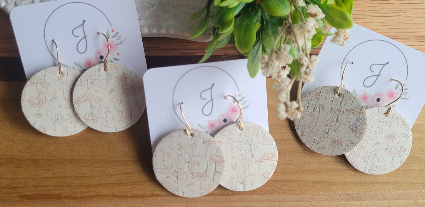 Nativity Cork Earrings