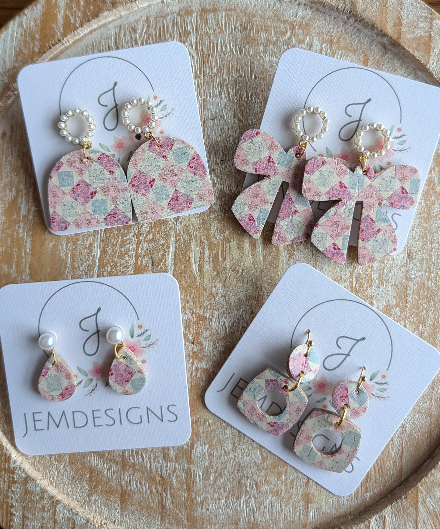 Patchwork Arch Cork Earrings