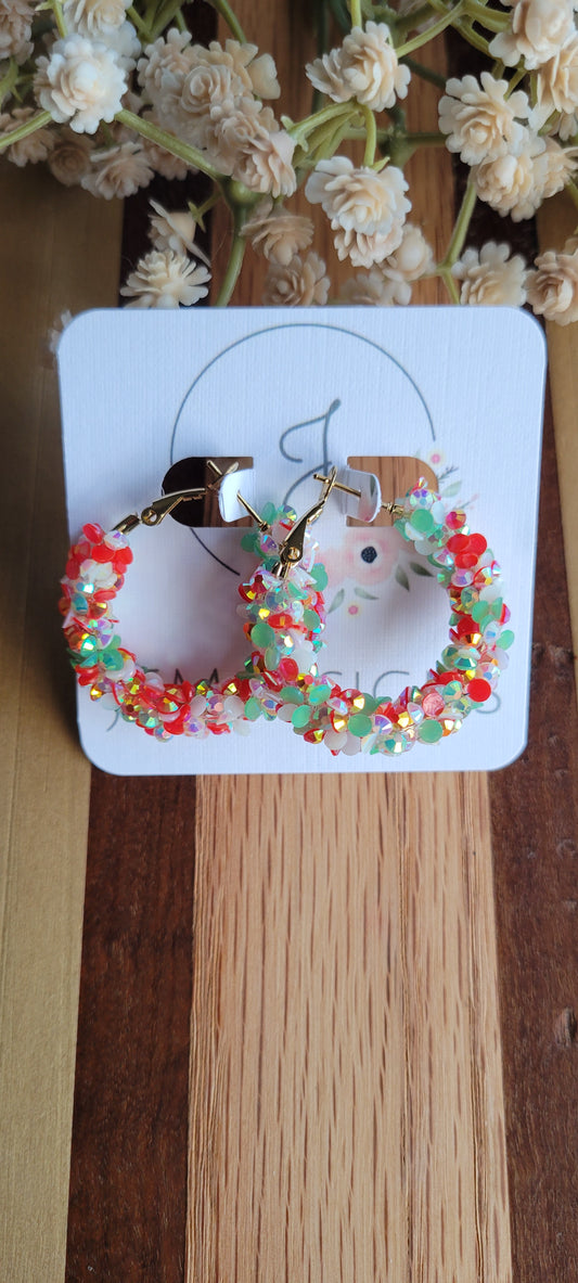 Christmas Glitter Earrings