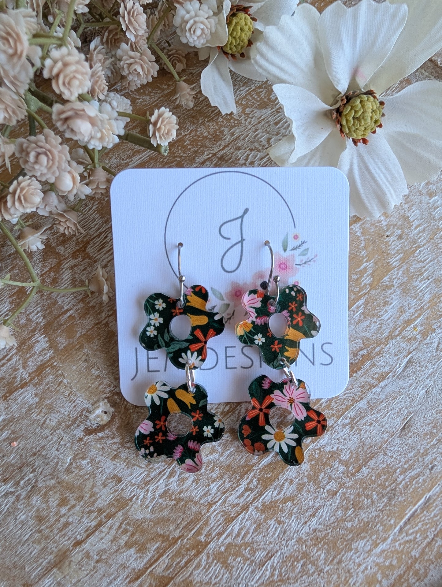 Acrylic Flower Earrings