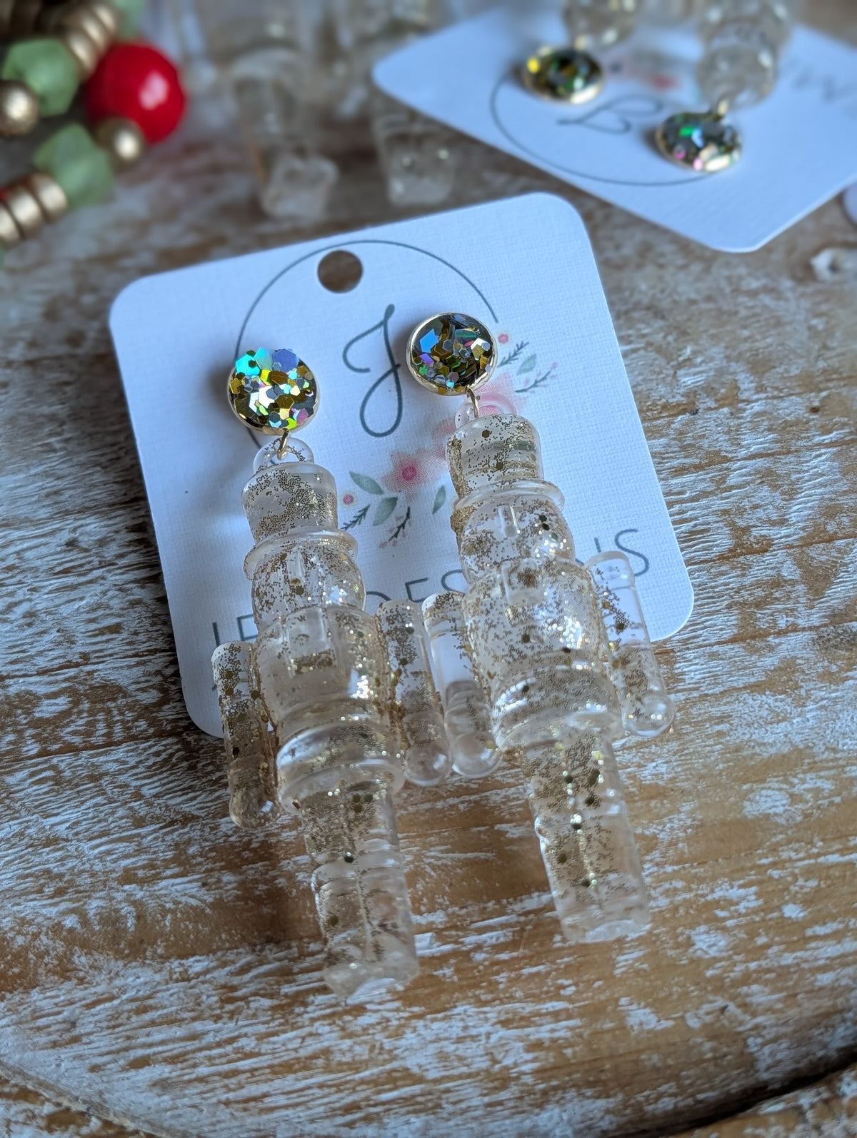 Mixed Metal Icy Nutcracker Earrings