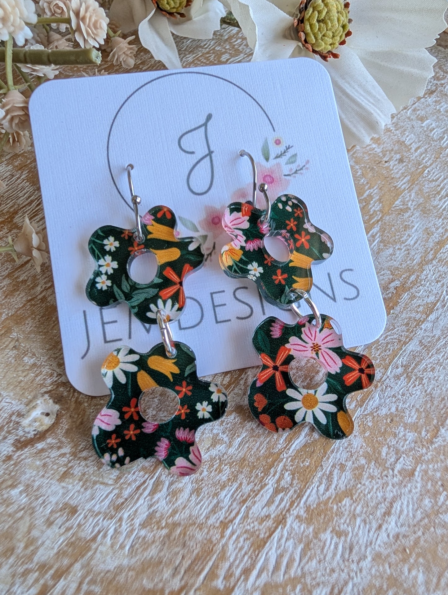 Acrylic Flower Earrings