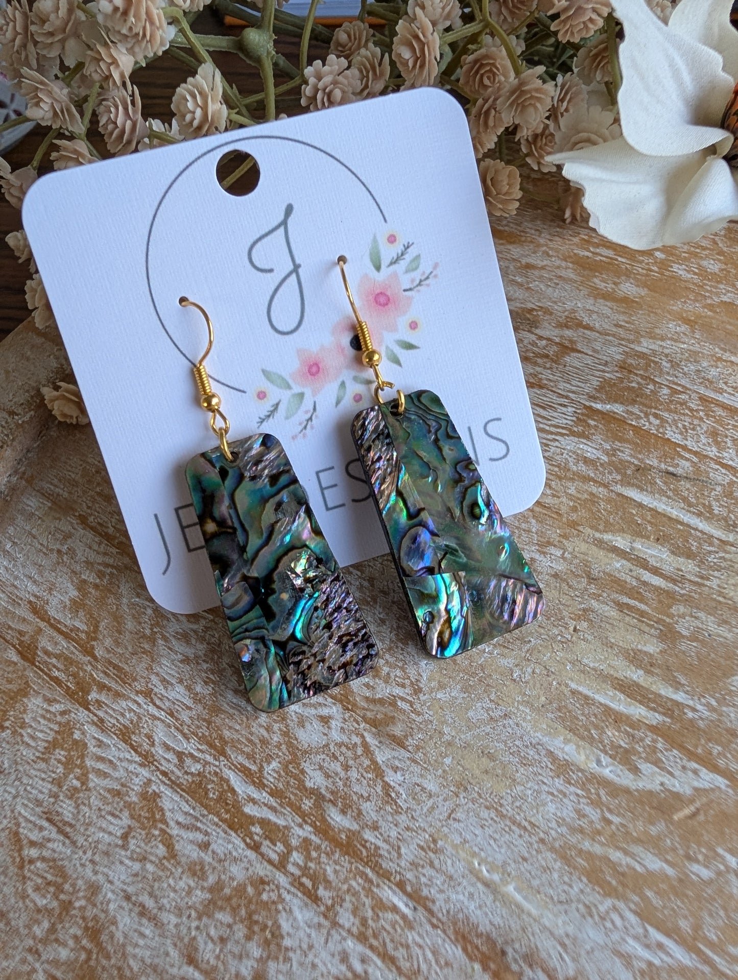 Abalone Drop Earrings