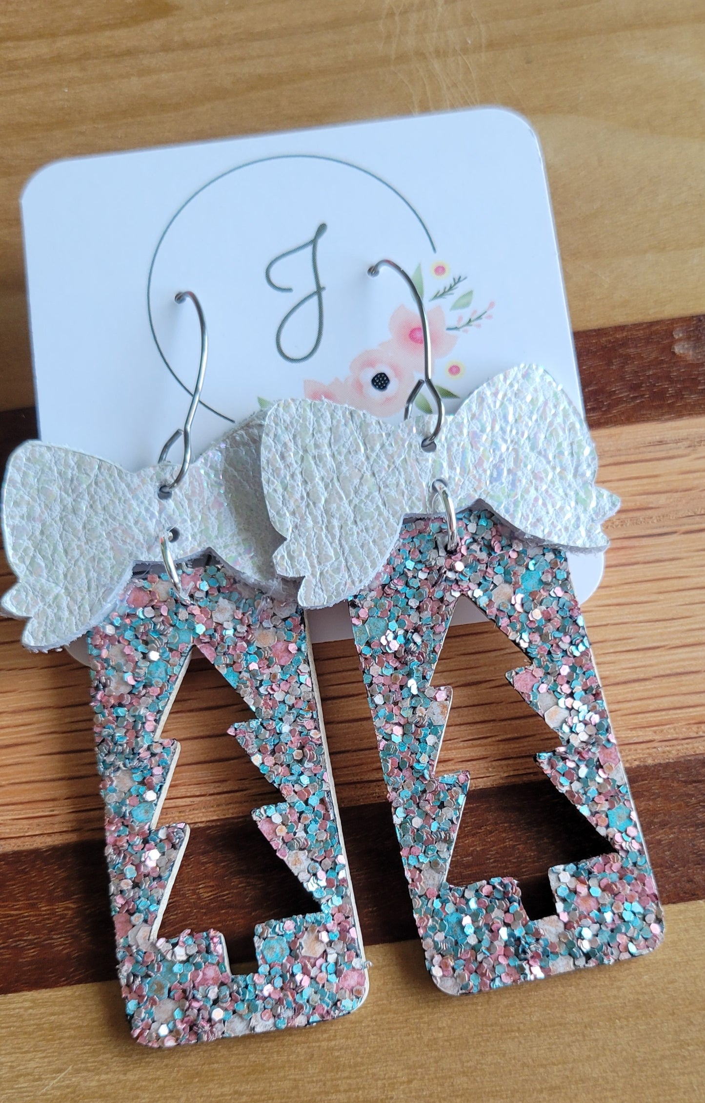 Glitter Christmas Tree Earrings