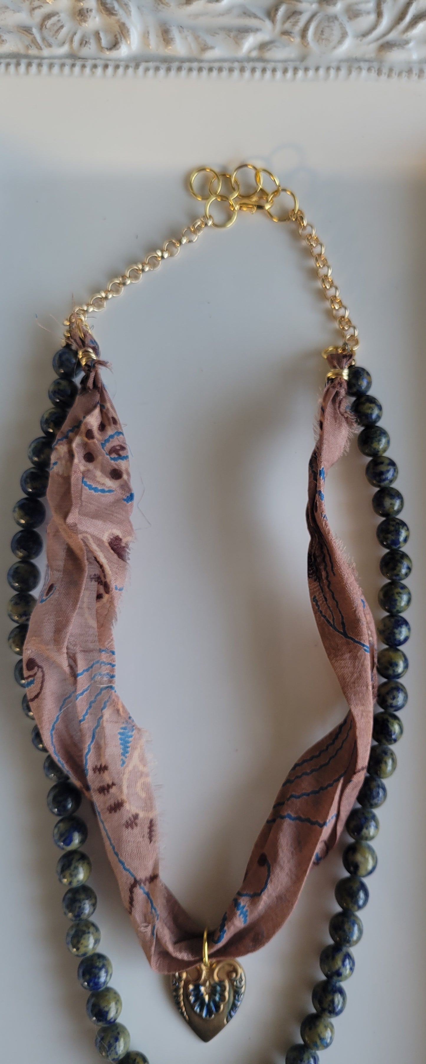 Blue Layered Charm Necklace