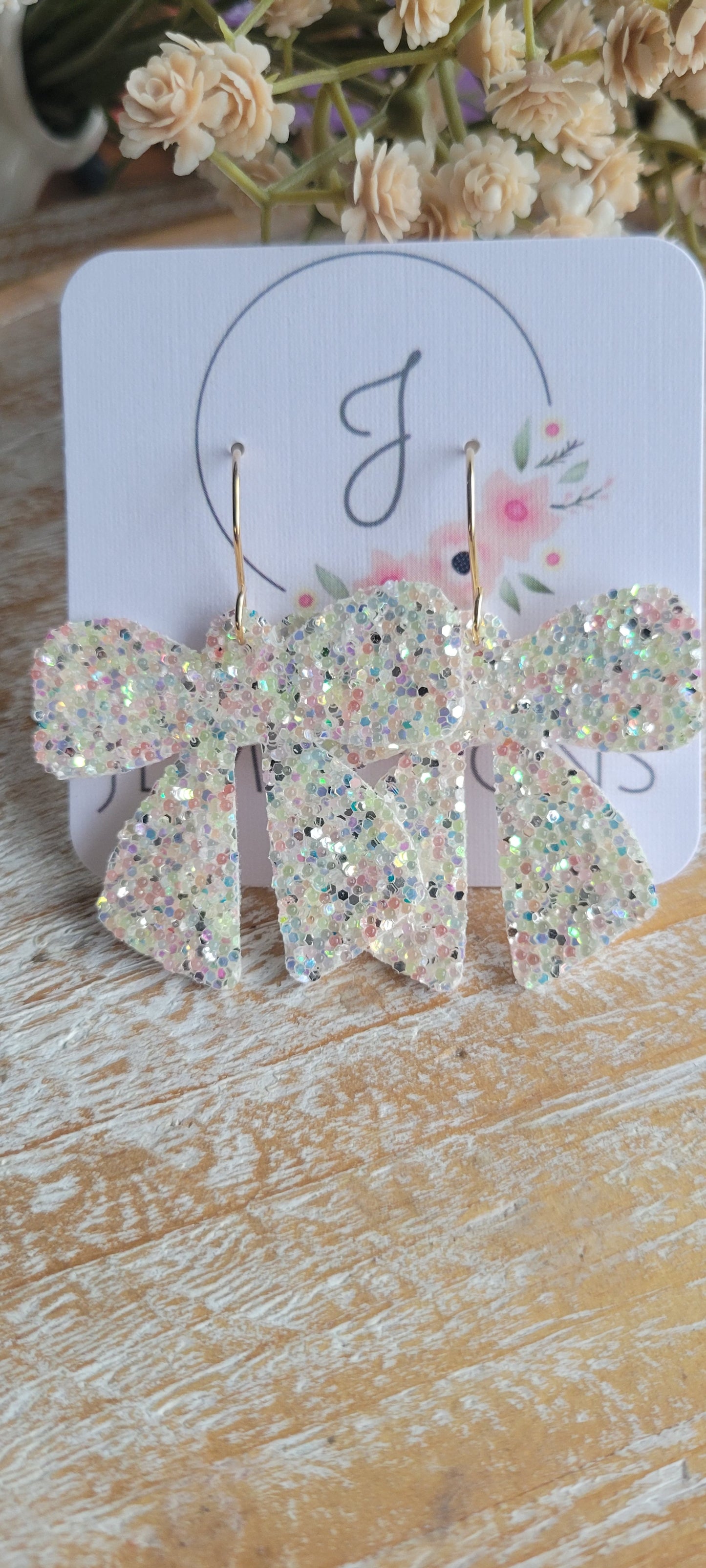Fairy Dust Bow Earrings