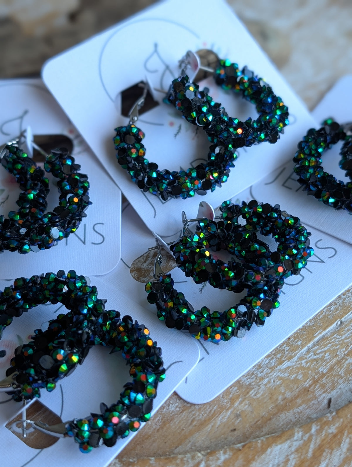 Obsidian Glow Hoops