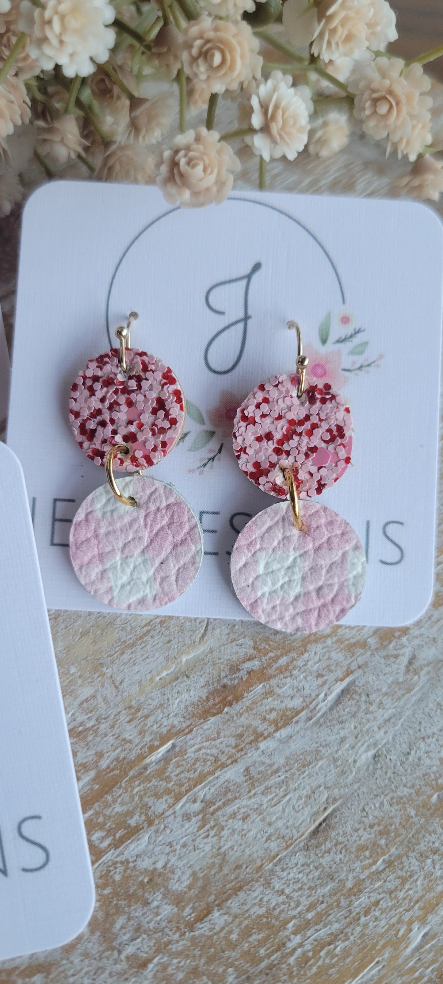 Sweetheart Glitter Earrings