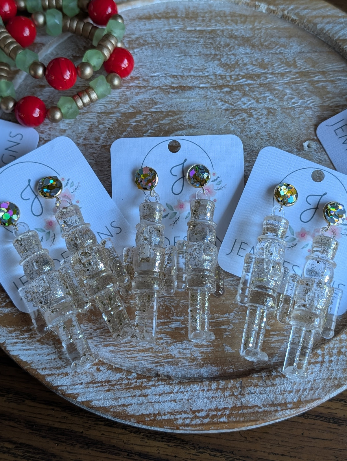 Mixed Metal Icy Nutcracker Earrings