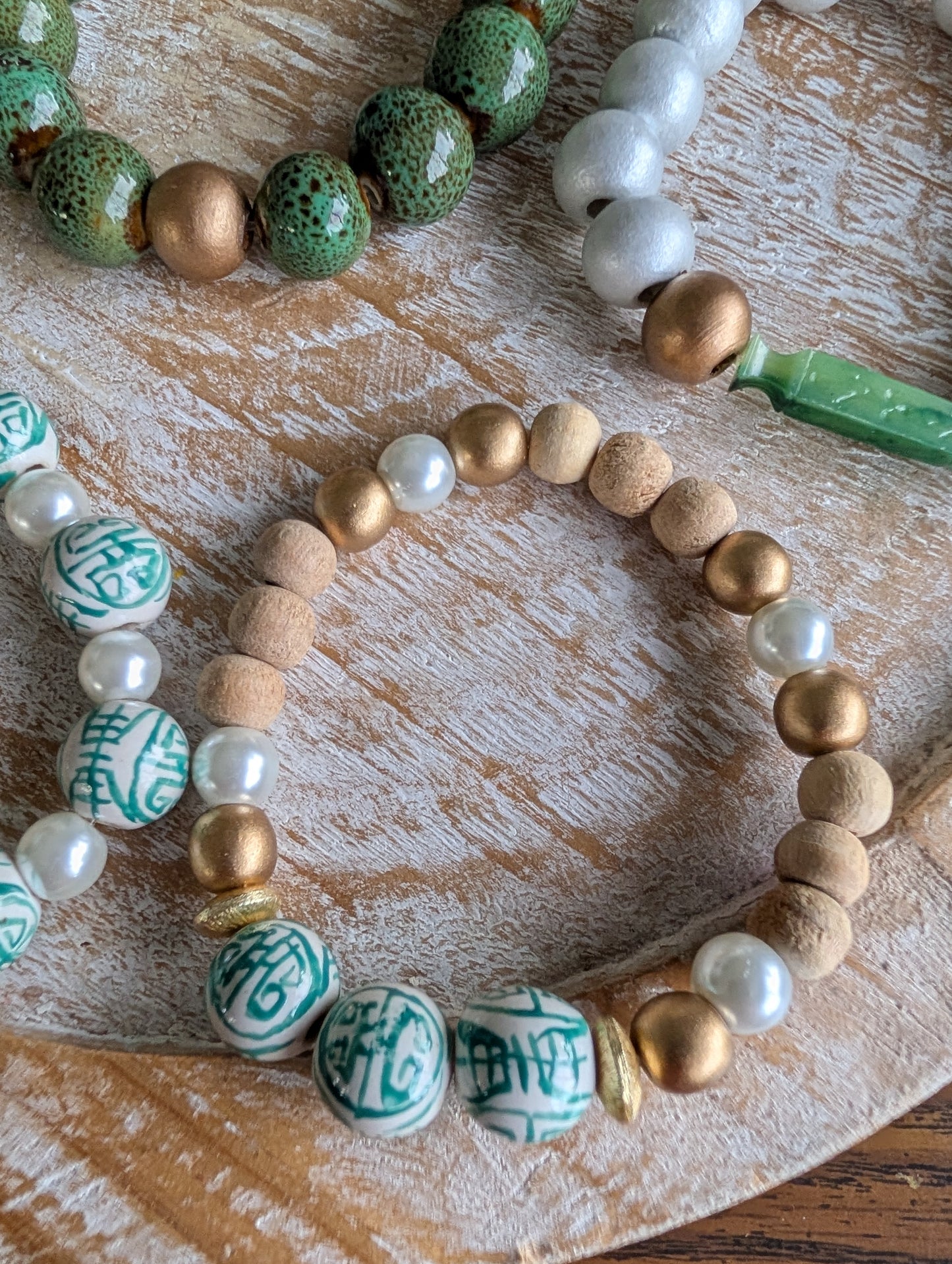 The Moss & Porcelain Bracelets