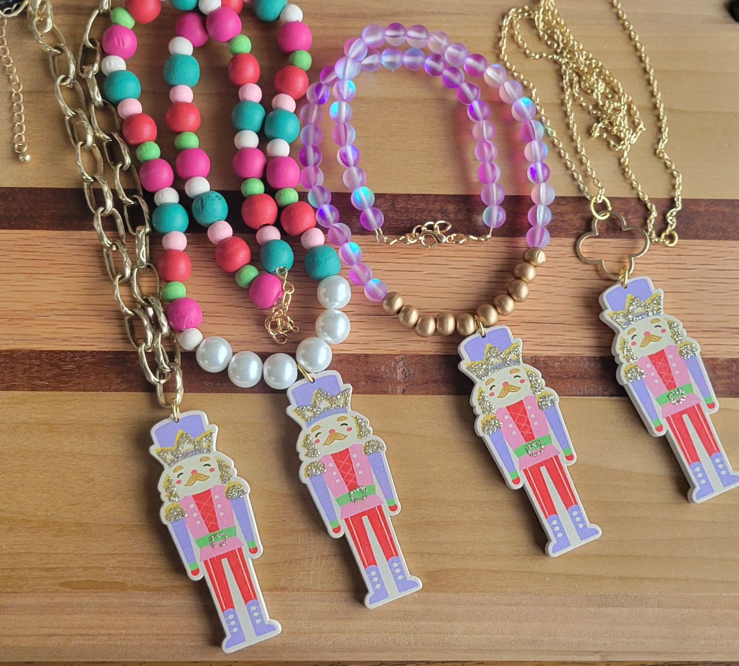 Purple Holiday Nutcracker Necklaces