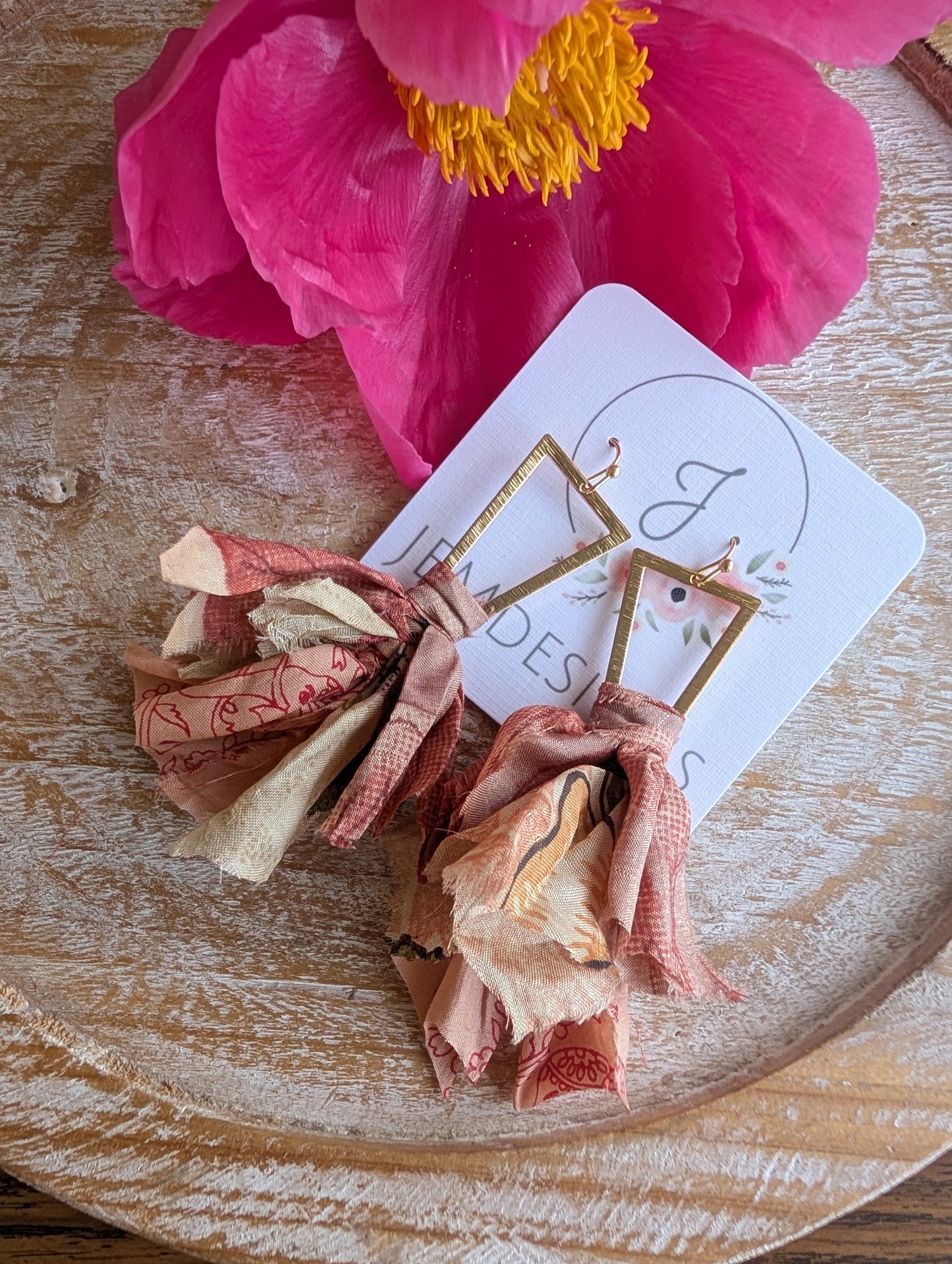 Wildflower Fringe Earrings in Golden Hour