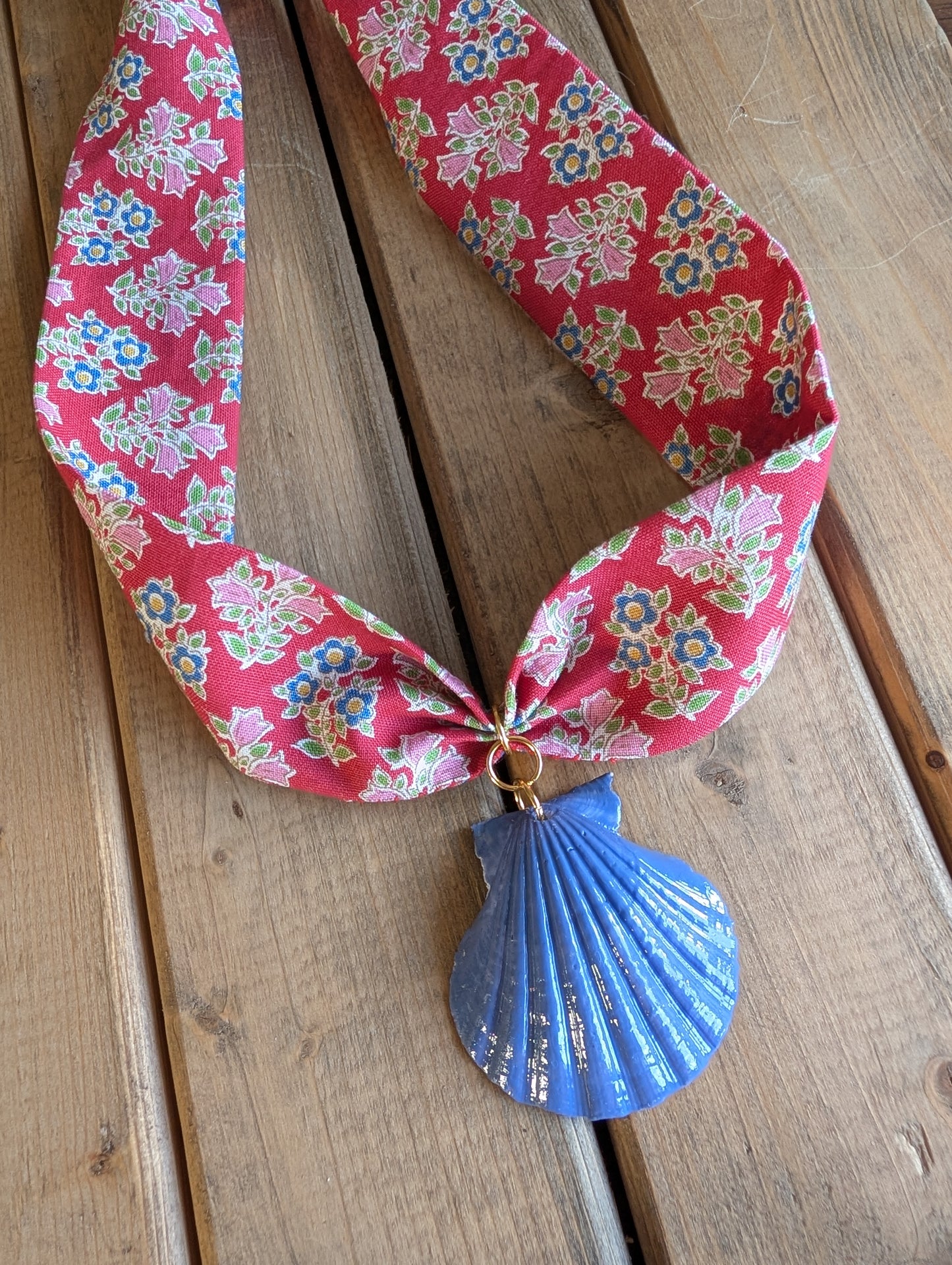 The Seaside Calico Scarf Necklace