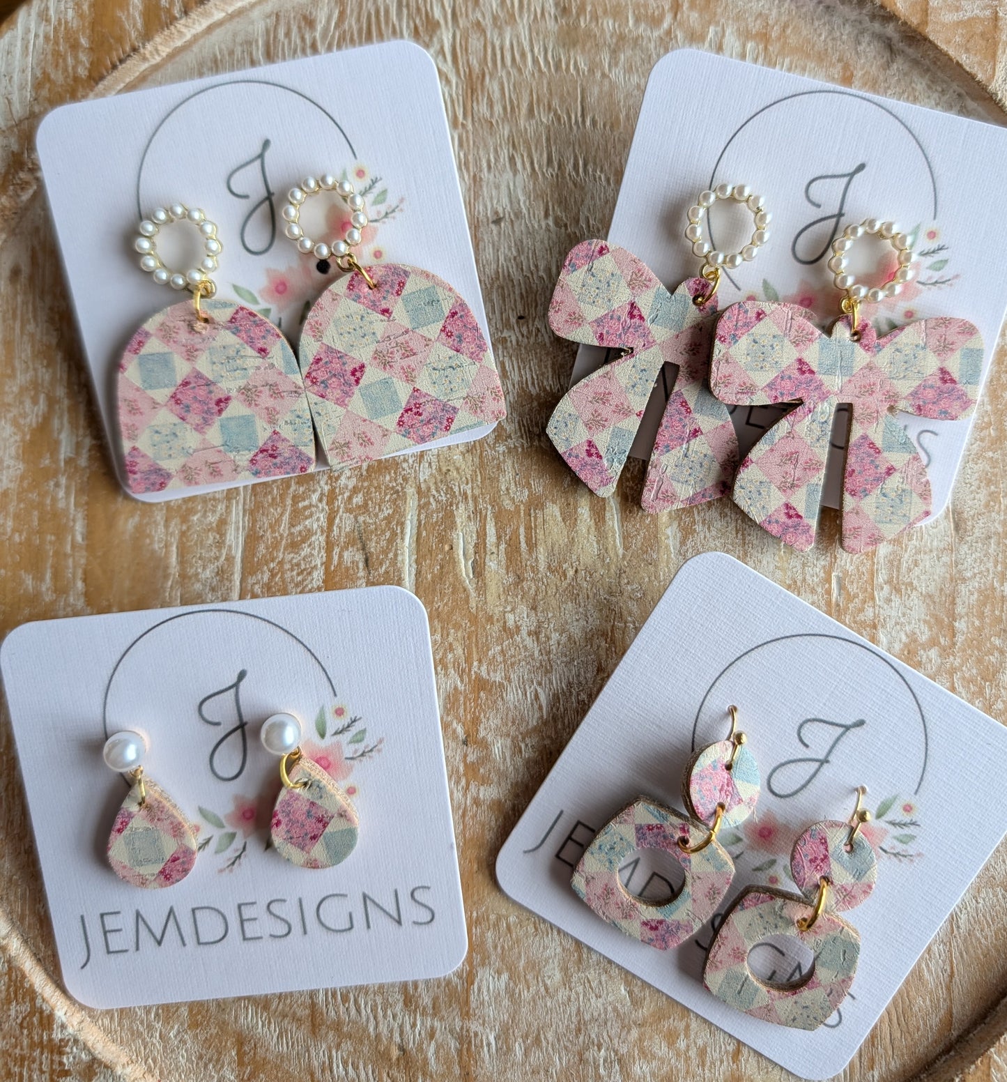 Patchwork Arch Cork Earrings
